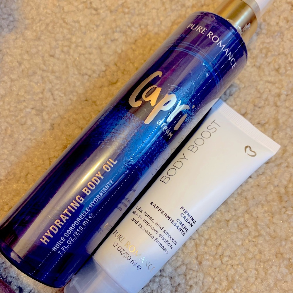 Body oil and firming cream